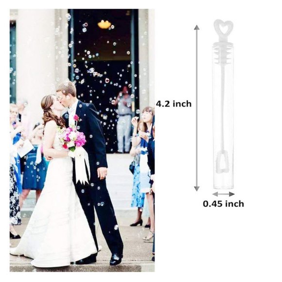 100 Heart bubble wand tubes - Picture 4 of 5